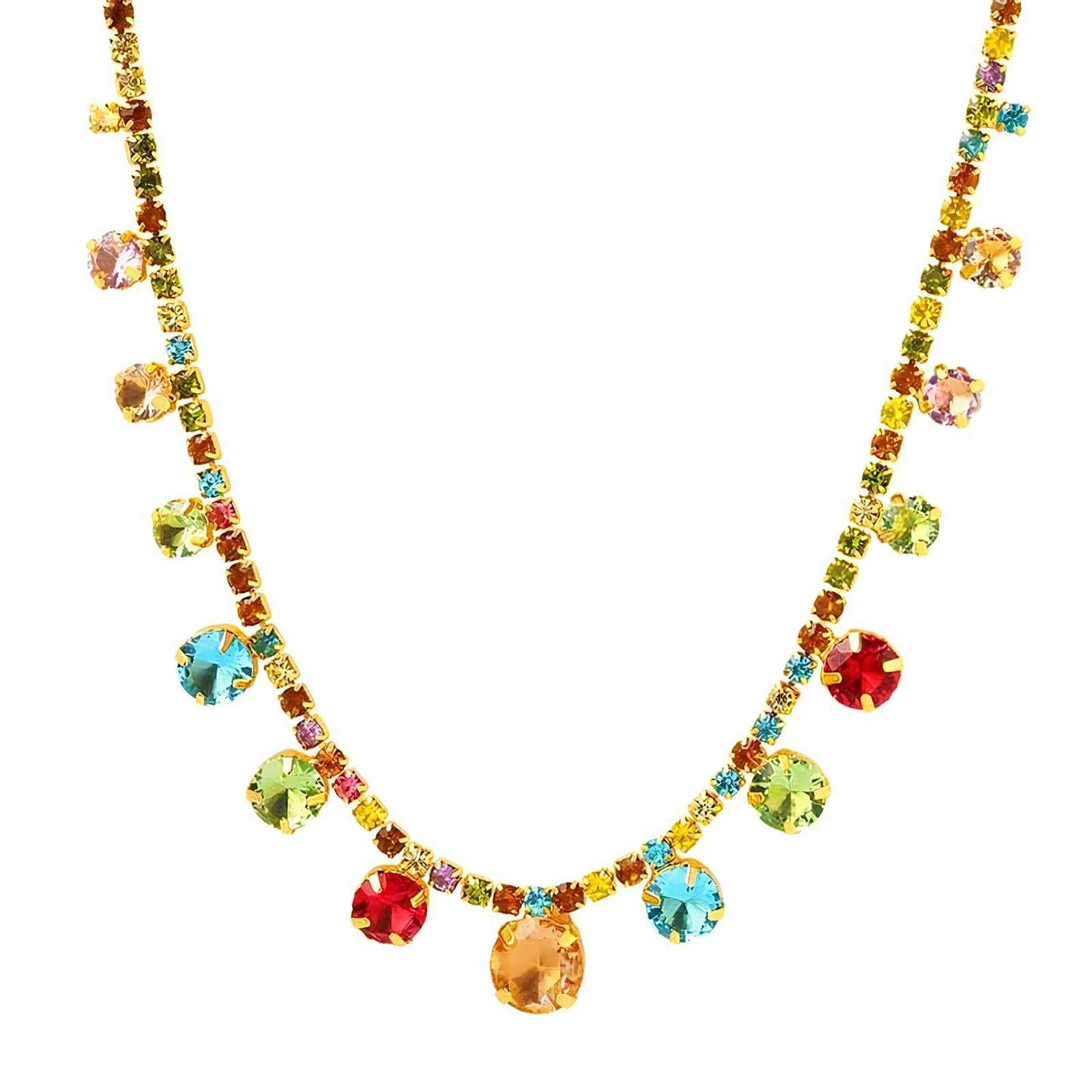 Aria Jewel Necklace Gold & Cubic Zirconia