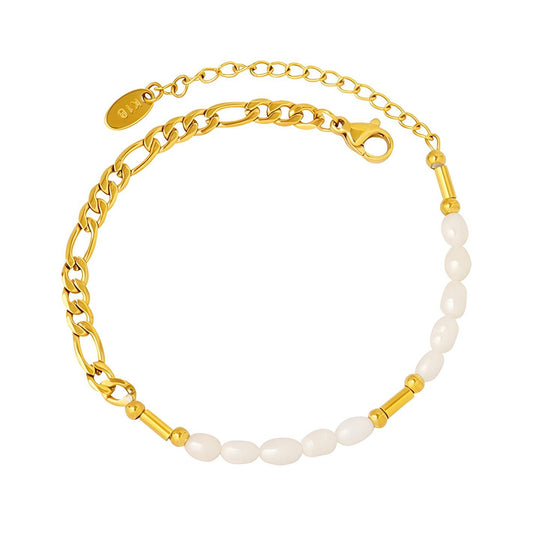 Erin Gold & Freshwater Pearl Bracelet