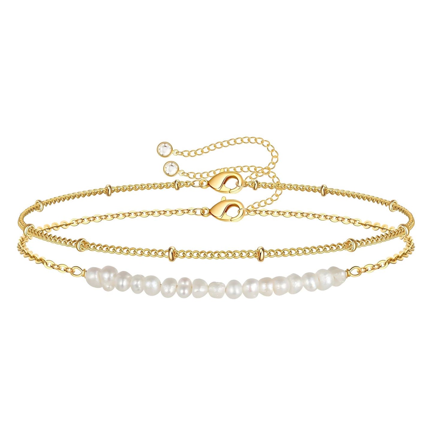 Pearla Pair of Gold Bracelets