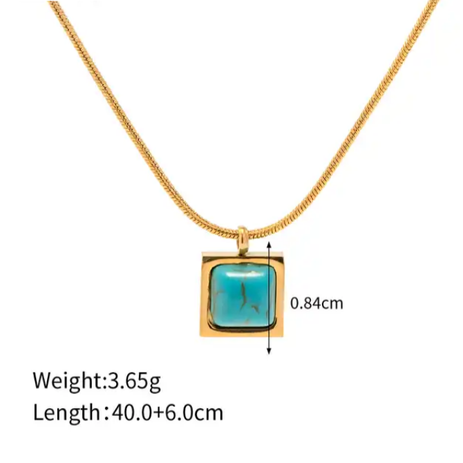 Maeve Turquoise & Gold Necklace