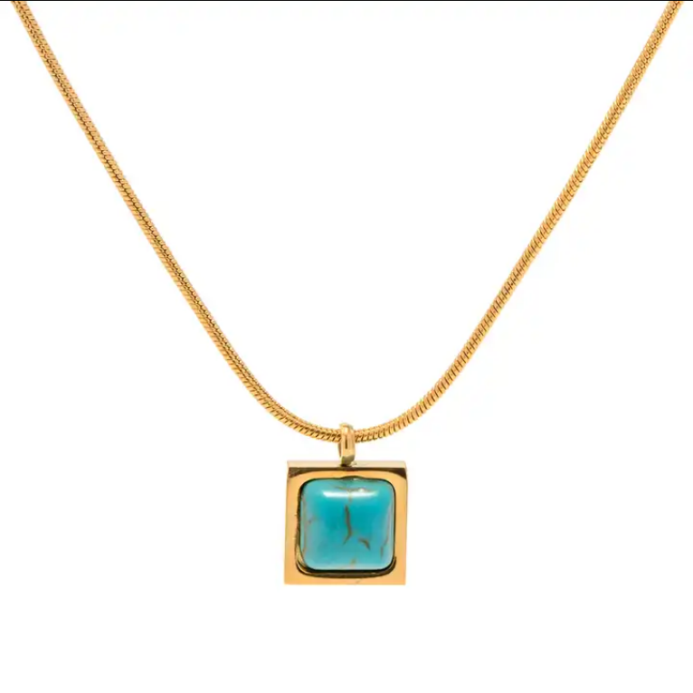 Maeve Turquoise & Gold Necklace