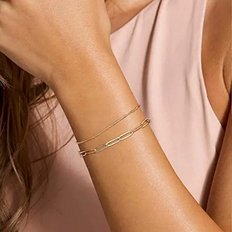 Lulu Double Gold Bracelet