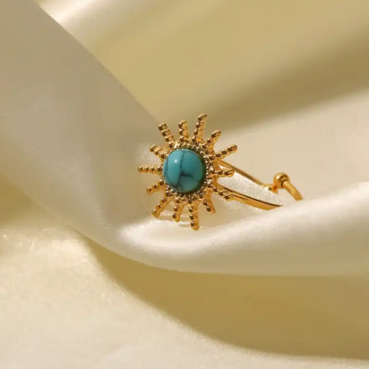 Turquoise Stone & Gold Rings