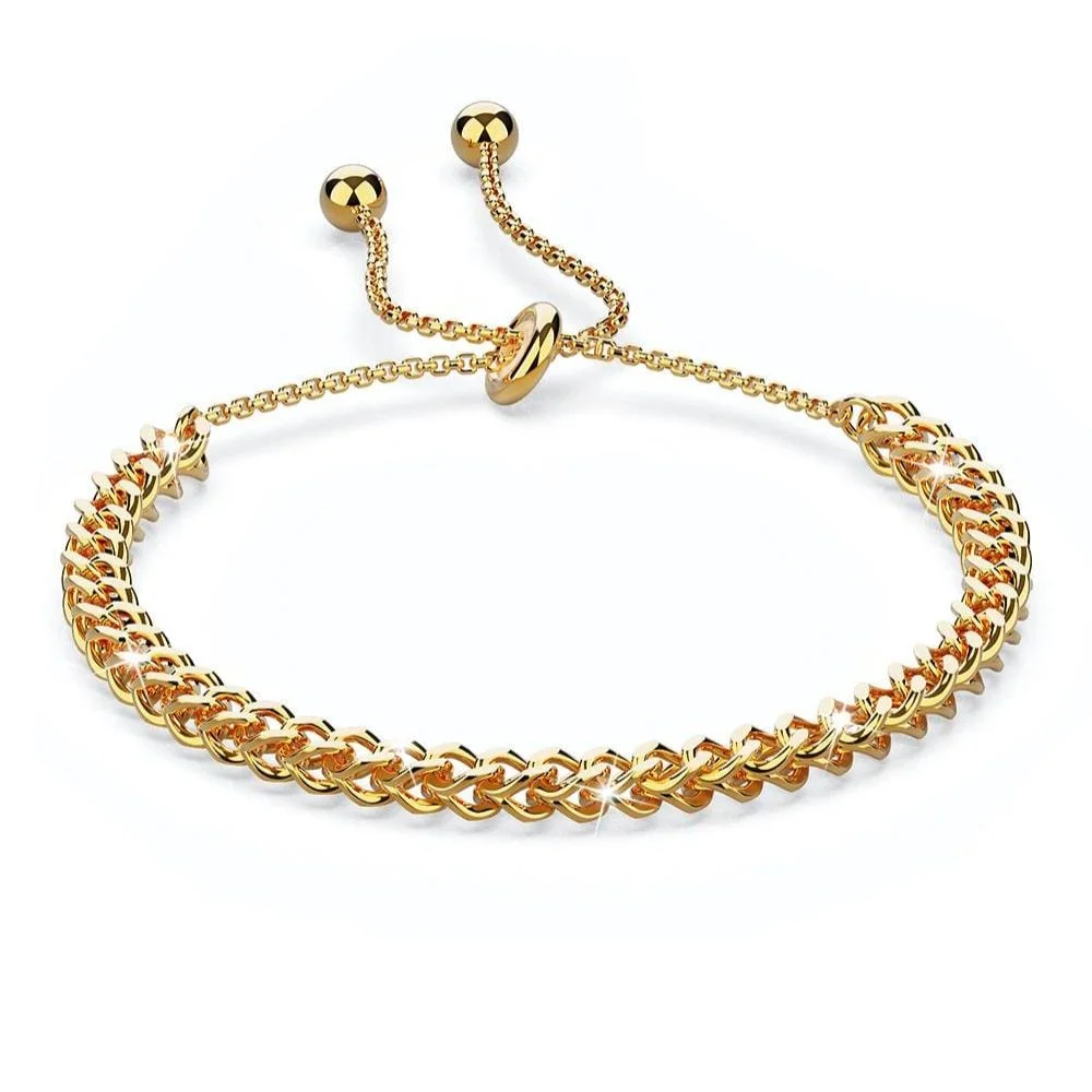 Winnie Slider Chain Adjustable Gold Bracelet