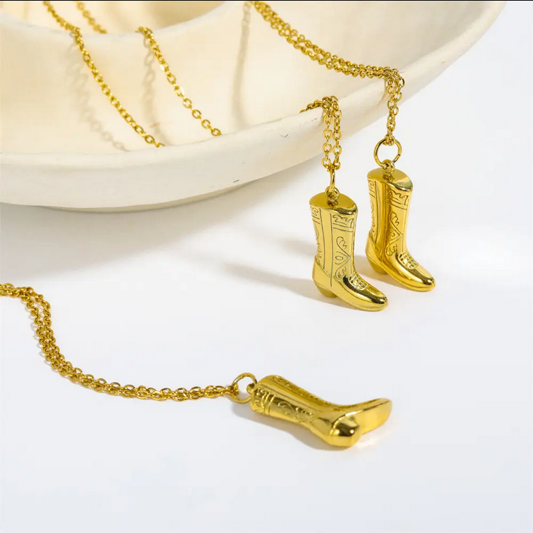 Dolly Cowboy Boot Necklace