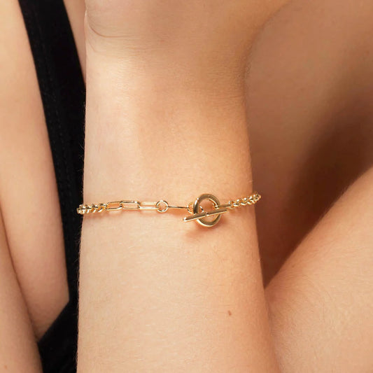 Dana Dainty Fob Gold Bracelet