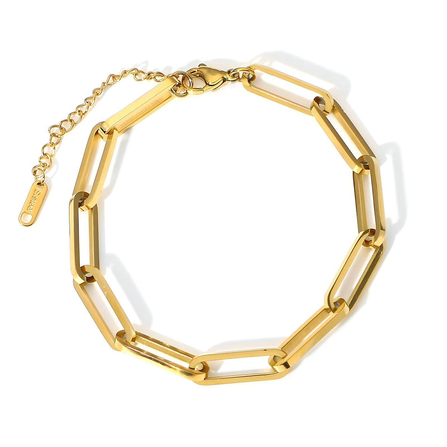 Eli Elongated Link Gold Bracelet