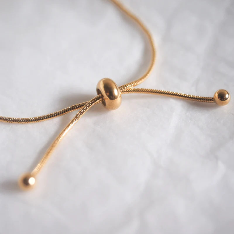 Freya Drawstring Gold Necklace