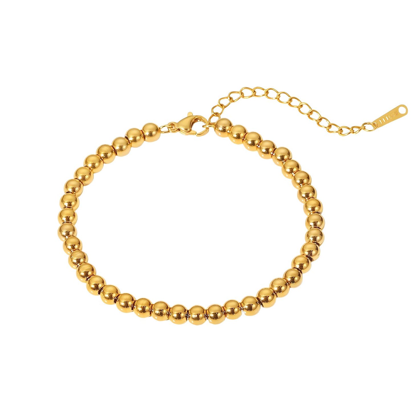 Olivia Bead & Chain Gold Bracelet