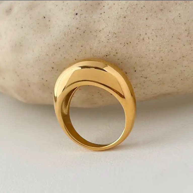 Demi Gold Dome Ring Sizes 7 & 8