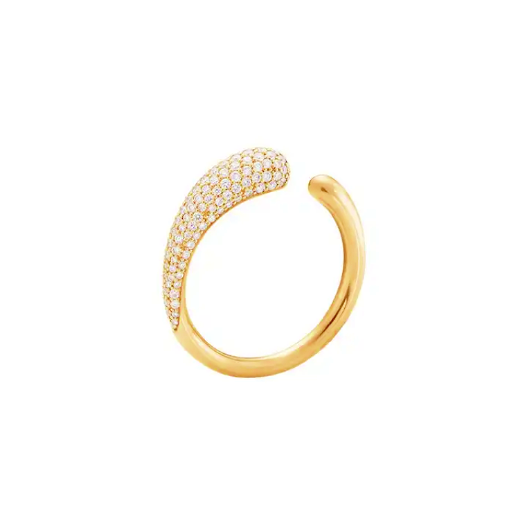 Lina Open Front Cubic Zirconia & Gold Ring