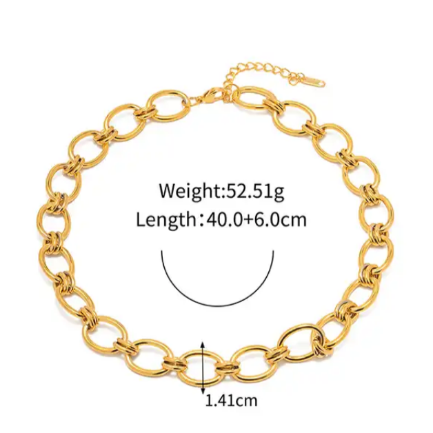 Luca Link Gold Bracelet & Choker Necklace