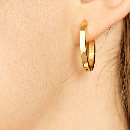 Sophia Oval Gold Earrings