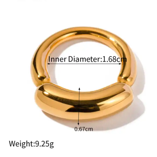 Betsy 2 Width Gold Ring Sizes 7 & 8