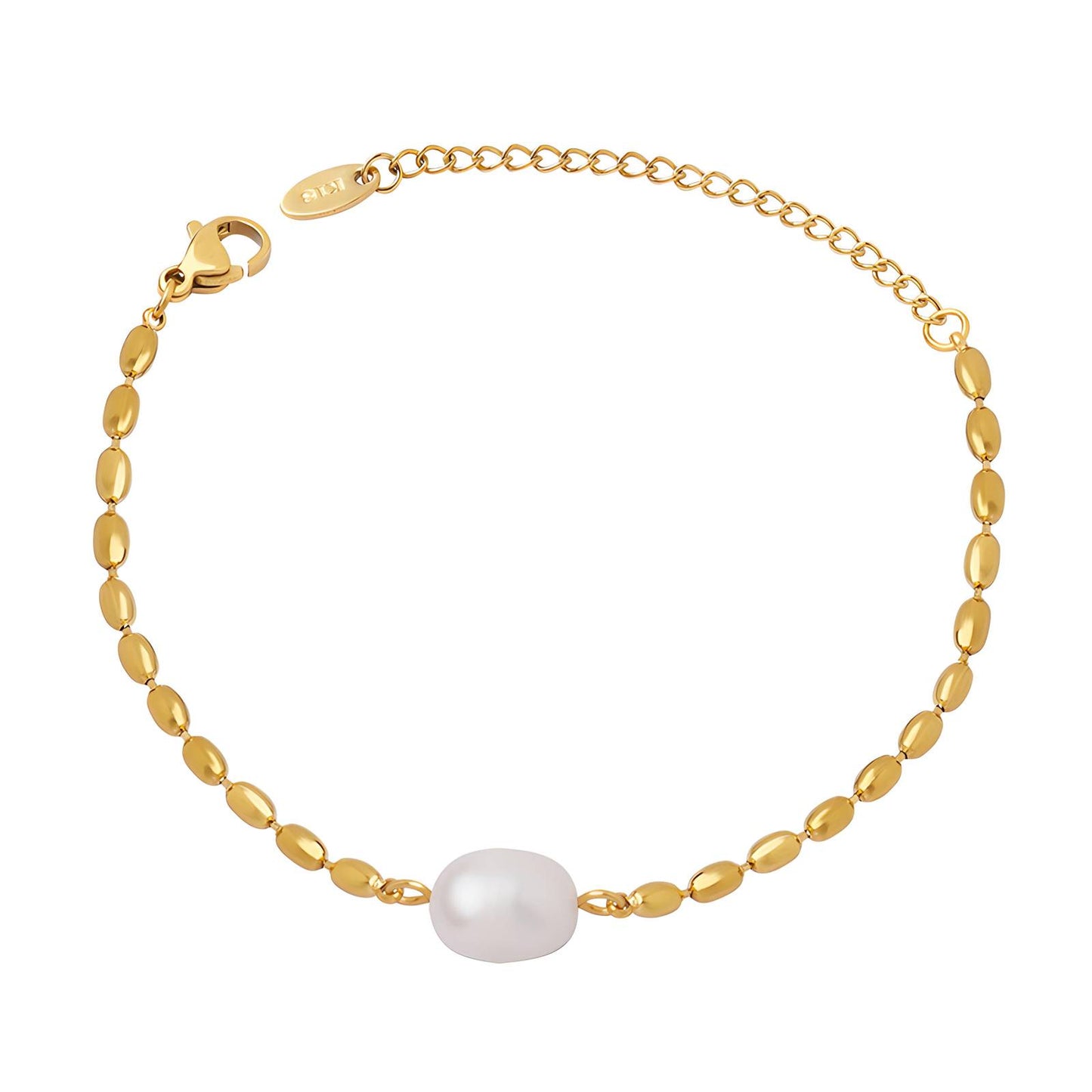 Izzy Pearl & Gold Seed Bracelet